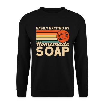 Soap Making Gift Homemade Soap Maker - Unisex Pullover - Schwarz - Vorne - Alina (178cm) & Michal (187cm)
