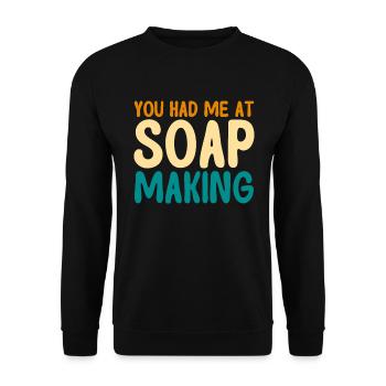 Soap Making Gift Homemade Soap Maker - Unisex Pullover - Schwarz - Vorne - Alina (178cm) & Michal (187cm)