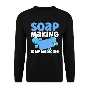 Soap Making Gift Homemade Soap Maker - Unisex Pullover - Schwarz - Vorne - Alina (178cm) & Michal (187cm)