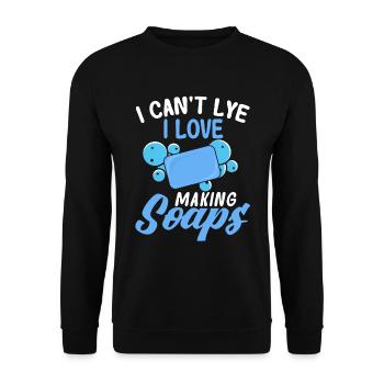 Soap Making Gift Homemade Soap Maker - Unisex Pullover - Schwarz - Vorne - Alina (178cm) & Michal (187cm)