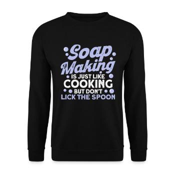 Soap Making Gift Homemade Soap Maker - Unisex Pullover - Schwarz - Vorne - Alina (178cm) & Michal (187cm)
