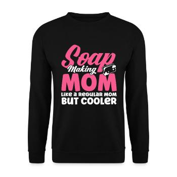 Soap Making Gift Homemade Soap Maker - Unisex Sweatshirt - black - Front - Alina (178cm) & Michal (187cm)
