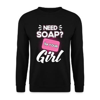 Soap Making Gift Homemade Soap Maker - Unisex Pullover - Schwarz - Vorne - Alina (178cm) & Michal (187cm)