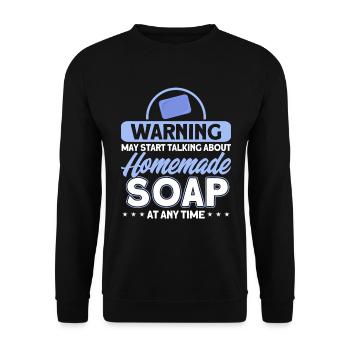 Soap Making Gift Homemade Soap Maker - Unisex Pullover - Schwarz - Vorne - Alina (178cm) & Michal (187cm)