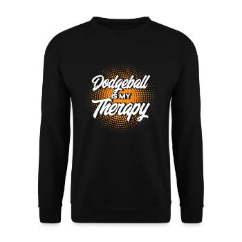 Dodgeball Spieler Geschenk Ballspiele Dodgeball - Unisex Pullover - Schwarz - Vorne - Alina (178cm) & Michal (187cm)