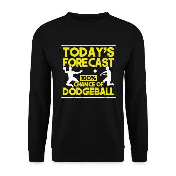 Dodgeball Spieler Geschenk Ballspiele Dodgeball - Unisex Pullover - Schwarz - Vorne - Alina (178cm) & Michal (187cm)