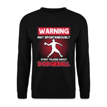 Dodgeball Spieler Geschenk Ballspiele Dodgeball - Unisex Pullover - Schwarz - Vorne - Alina (178cm) & Michal (187cm)