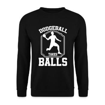 Dodgeball Player Gift Ball Jeux Dodgeball - Sweat-shirt Unisexe - noir - Devant - Alina (178cm) & Michal (187cm)