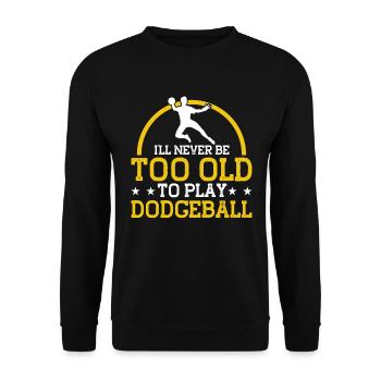 Dodgeball Spieler Geschenk Ballspiele Dodgeball - Unisex Pullover - Schwarz - Vorne - Alina (178cm) & Michal (187cm)