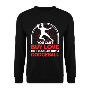 Dodgeball Spieler Geschenk Ballspiele Dodgeball - Unisex Pullover - Schwarz - Vorne - Alina (178cm) & Michal (187cm)