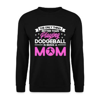 Dodgeball Player Gift Ball Jeux Dodgeball - Sweat-shirt Unisexe - noir - Devant - Alina (178cm) & Michal (187cm)