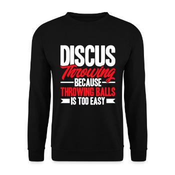 Discus Throw Discus Thrower Gift - Unisex Sweatshirt - black - Front - Alina (178cm) & Michal (187cm)