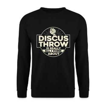 Discus Throw Discus Thrower Cadeau - Sweat-shirt Unisexe - noir - Devant - Alina (178cm) & Michal (187cm)