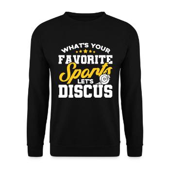 Discus Throw Discus Thrower Cadeau - Sweat-shirt Unisexe - noir - Devant - Alina (178cm) & Michal (187cm)