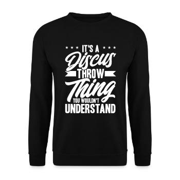Discus Throw Discus Thrower Cadeau - Sweat-shirt Unisexe - noir - Devant - Alina (178cm) & Michal (187cm)