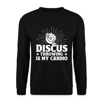 Discus Throw Discus Thrower Cadeau - Sweat-shirt Unisexe - noir - Devant - Alina (178cm) & Michal (187cm)