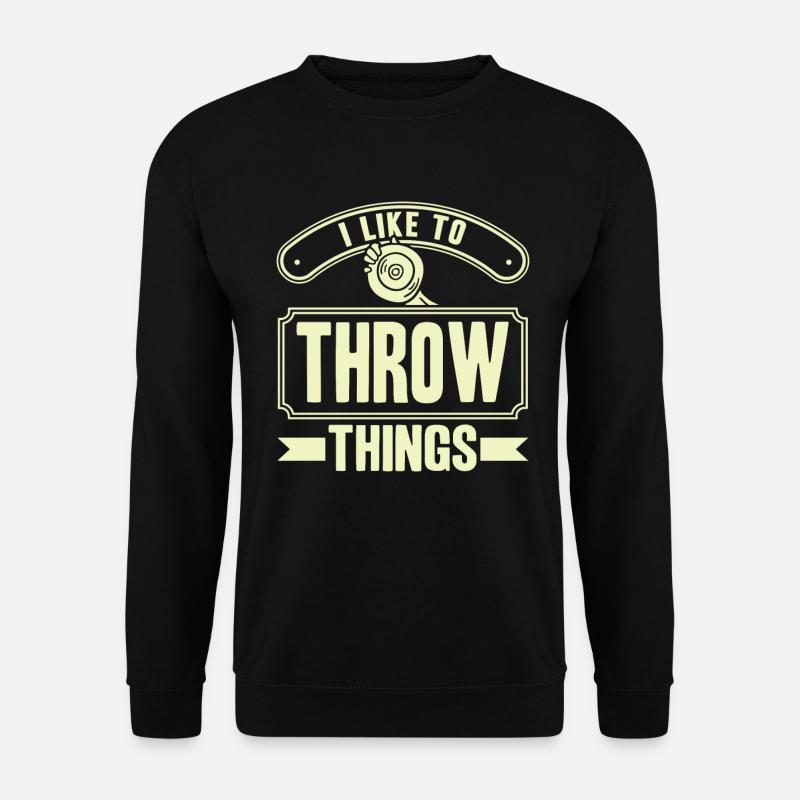 Diskuswerfen Diskuswerfer Geschenk - Unisex Pullover - Schwarz