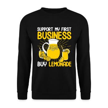 Lemonade Stand Lemon Juice Lemonade Shop - Unisex Sweatshirt - black - Front - Alina (178cm) & Michal (187cm)