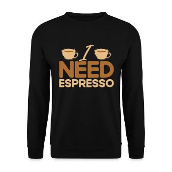 Barista Gift Idea Coffee Lover Coffee Brewing - Unisex Sweatshirt - black - Front - Alina (178cm) & Michal (187cm)