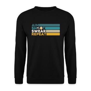 Billard Geschenkidee Billardspieler Pool Snooker - Unisex Pullover - Schwarz - Vorne - Alina (178cm) & Michal (187cm)