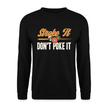 Billard Geschenkidee Billardspieler Pool Snooker - Unisex Pullover - Schwarz - Vorne - Alina (178cm) & Michal (187cm)