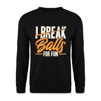 Billard Geschenkidee Billardspieler Pool Snooker - Unisex Pullover - Schwarz - Vorne - Alina (178cm) & Michal (187cm)