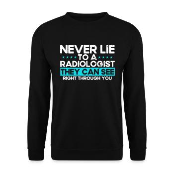 Radiology Radiologist Radiology Technician - Unisex Sweatshirt - black - Front - Alina (178cm) & Michal (187cm)