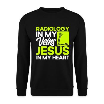Radiology Radiologist Radiology Technician - Unisex Sweatshirt - black - Front - Alina (178cm) & Michal (187cm)