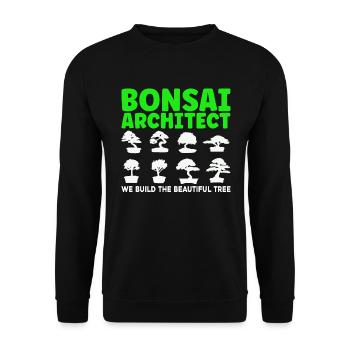 Bonsai Tree Gift Japan Bonsai Garden - Unisex Sweatshirt - black - Front - Alina (178cm) & Michal (187cm)