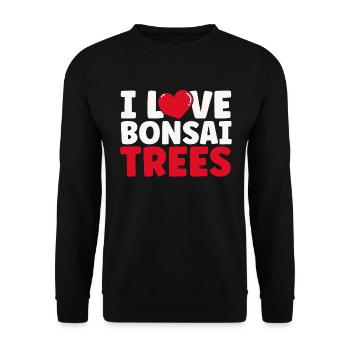 Bonsai Tree Gift Japan Bonsai Garden - Unisex Sweatshirt - black - Front - Alina (178cm) & Michal (187cm)