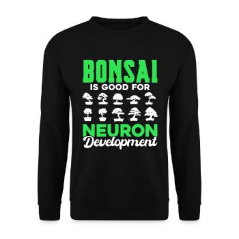 Bonsai Tree Gift Japan Bonsai Garden - Unisex Sweatshirt - black - Front - Alina (178cm) & Michal (187cm)