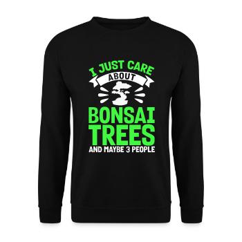 Bonsai Tree Gift Japan Bonsai Garden - Unisex Sweatshirt - black - Front - Alina (178cm) & Michal (187cm)