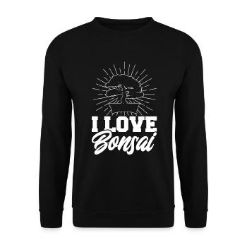 Bonsai Tree Gift Japan Bonsai Garden - Unisex Sweatshirt - black - Front - Alina (178cm) & Michal (187cm)