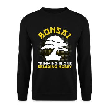 Bonsai Tree Gift Japan Bonsai Garden - Unisex Sweatshirt - black - Front - Alina (178cm) & Michal (187cm)