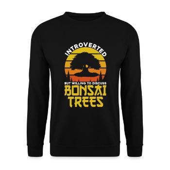Bonsai Tree Gift Japan Bonsai Garden - Unisex Sweatshirt - black - Front - Alina (178cm) & Michal (187cm)