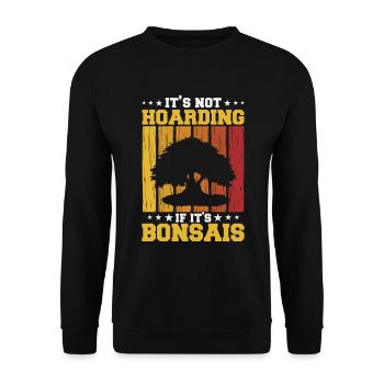 Bonsai Tree Gift Japan Bonsai Garden - Unisex Sweatshirt - black - Front - Alina (178cm) & Michal (187cm)