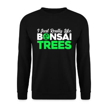 Bonsai Tree Gift Japan Bonsai Garden - Unisex Sweatshirt - black - Front - Alina (178cm) & Michal (187cm)