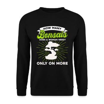 Bonsai Tree Gift Japan Bonsai Garden - Unisex Sweatshirt - black - Front - Alina (178cm) & Michal (187cm)