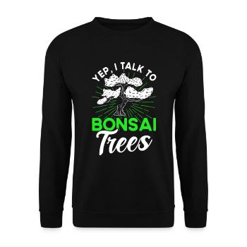 Bonsai Tree Gift Japan Bonsai Garden - Unisex Sweatshirt - black - Front - Alina (178cm) & Michal (187cm)