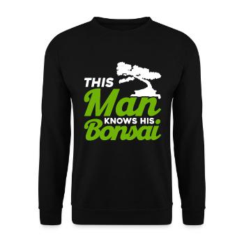 Bonsai Tree Gift Japan Bonsai Garden - Unisex Sweatshirt - black - Front - Alina (178cm) & Michal (187cm)