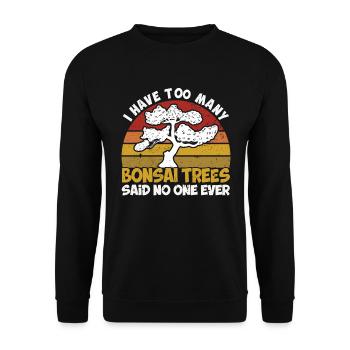 Bonsai Tree Gift Japan Bonsai Garden - Unisex Sweatshirt - black - Front - Alina (178cm) & Michal (187cm)