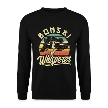 Bonsai Tree Gift Japan Bonsai Garden - Unisex Sweatshirt - black - Front - Alina (178cm) & Michal (187cm)