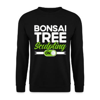 Bonsai Tree Gift Japan Bonsai Garden - Unisex Sweatshirt - black - Front - Alina (178cm) & Michal (187cm)