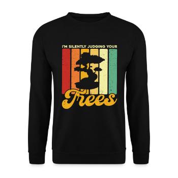 Bonsai Tree Gift Japan Bonsai Garden - Unisex Sweatshirt - black - Front - Alina (178cm) & Michal (187cm)