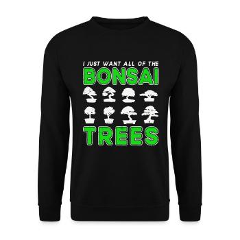 Bonsai Tree Gift Japan Bonsai Garden - Unisex Sweatshirt - black - Front - Alina (178cm) & Michal (187cm)