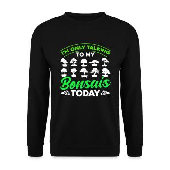 Bonsai Tree Gift Japan Bonsai Garden - Unisex Sweatshirt - black - Front - Alina (178cm) & Michal (187cm)