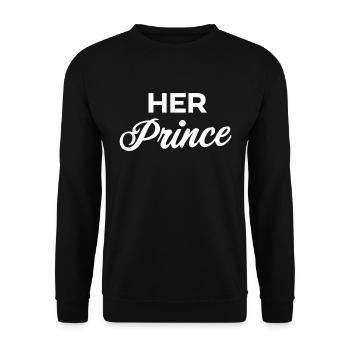Her Prince - Unisex Sweatshirt - black - Front - Alina (178cm) & Michal (187cm)