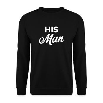 His Man - Unisex Sweatshirt - black - Front - Alina (178cm) & Michal (187cm)