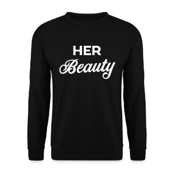 Sa beauté - Sweat-shirt Unisexe - noir - Devant - Alina (178cm) & Michal (187cm)