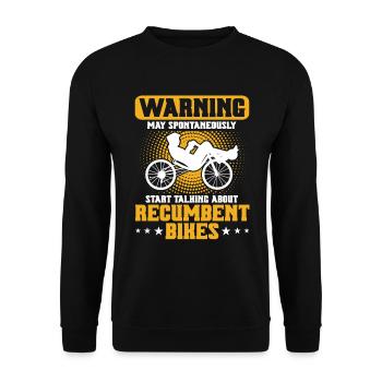 Liegerad Liegeradfahrer Radfahrer - Unisex Pullover - Schwarz - Vorne - Alina (178cm) & Michal (187cm)